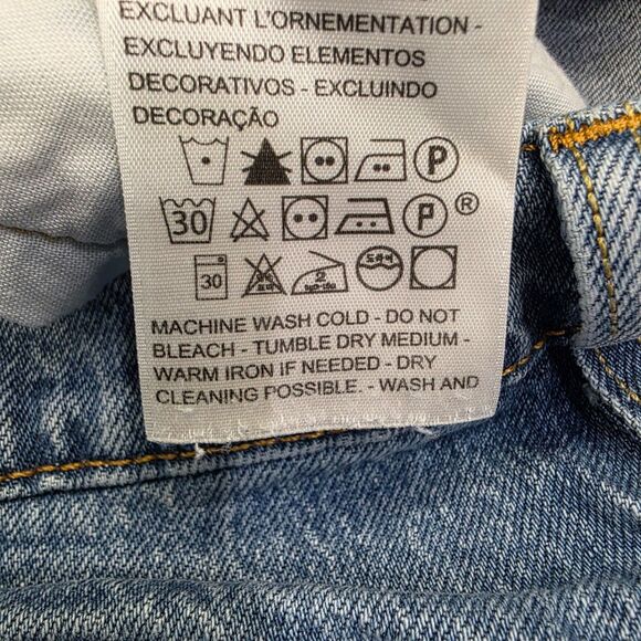 Levi's 501 High Rise Vintage Style Rugged Denim Light Wash Jeans Size 28 - Picture 4 of 9